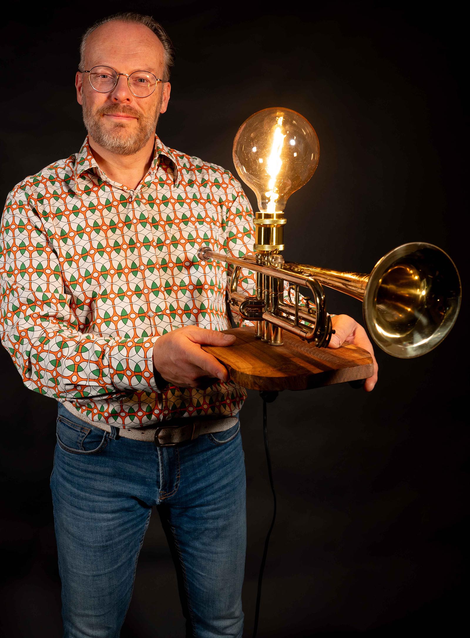 Muzieklampen Maurice Urlings trompet met licht