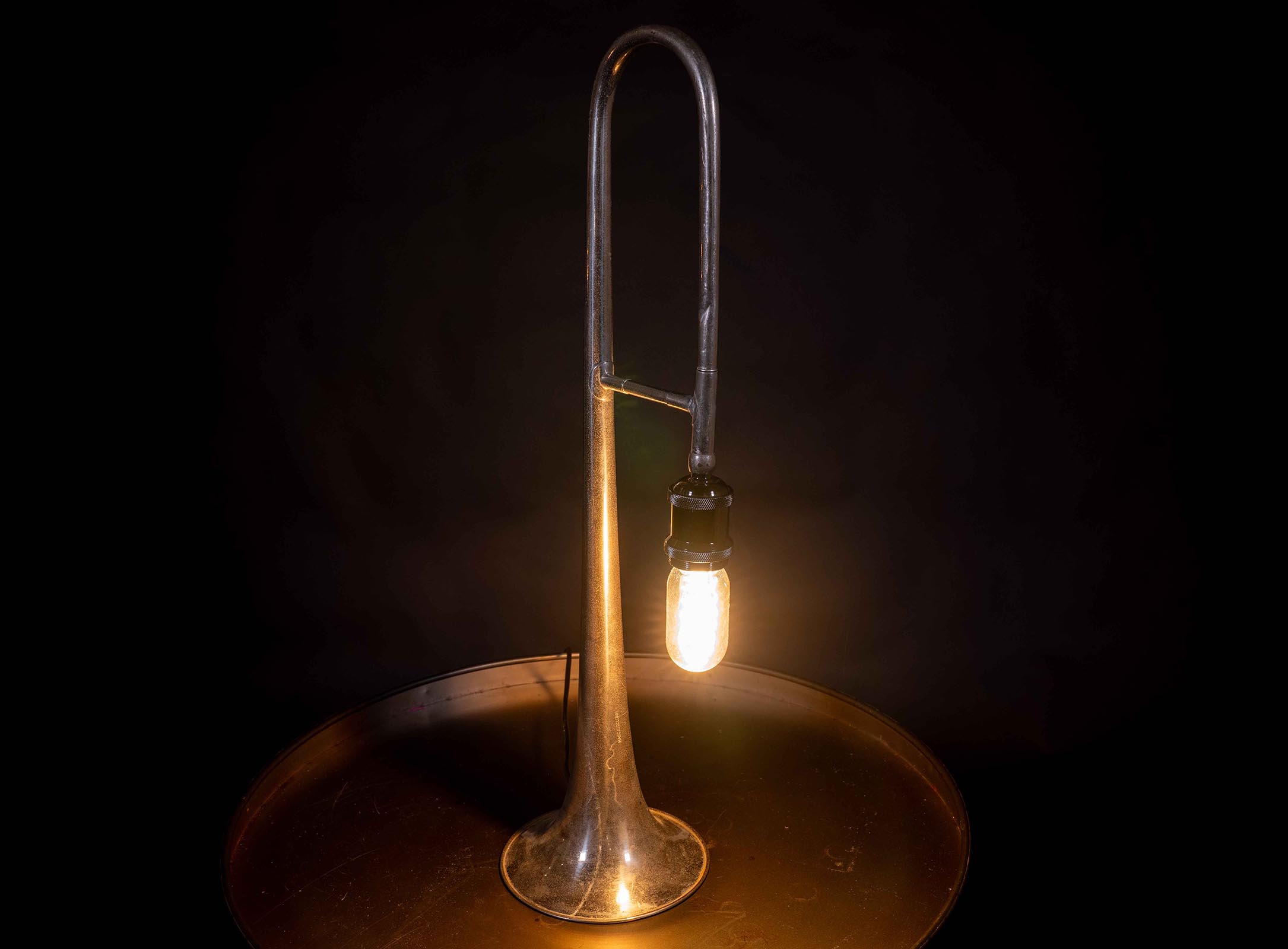 Muzieklampen trombone beker met lamp
